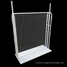 Customize double sides Free Standing Panel Wire Grid Display rack shelf